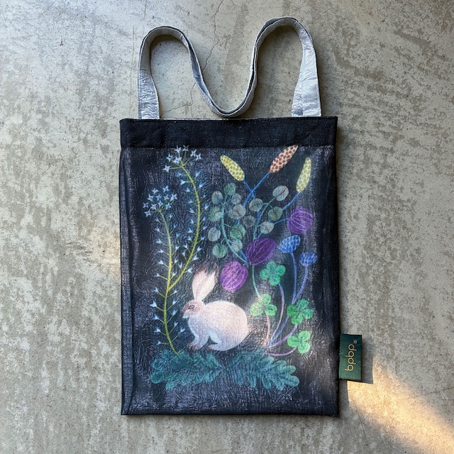 【松尾ミユキ】BOIL LAYERED MINI TOTE BAG ボイル生地 レイヤード ミニトートバッグ -RABBIT-