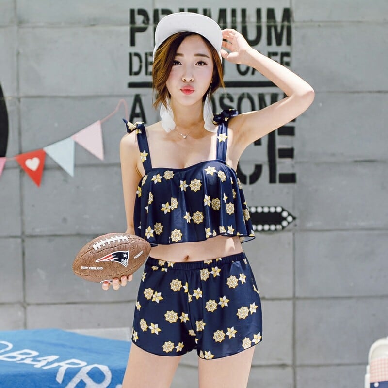 ビキニ ブルー 体型カバー