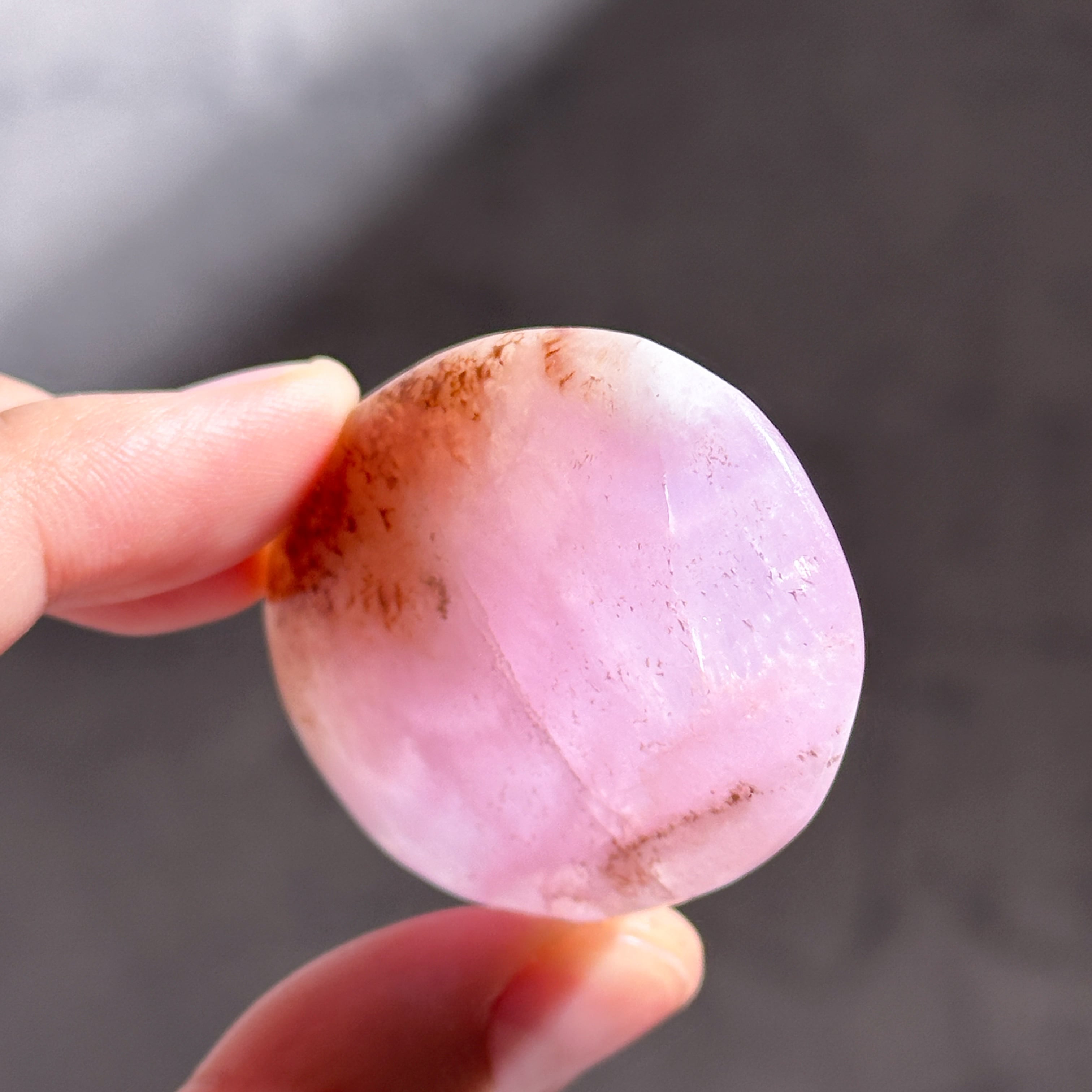 高品質】ピンクアラゴナイト パームストーン 82◇Pink Aragonite Palm