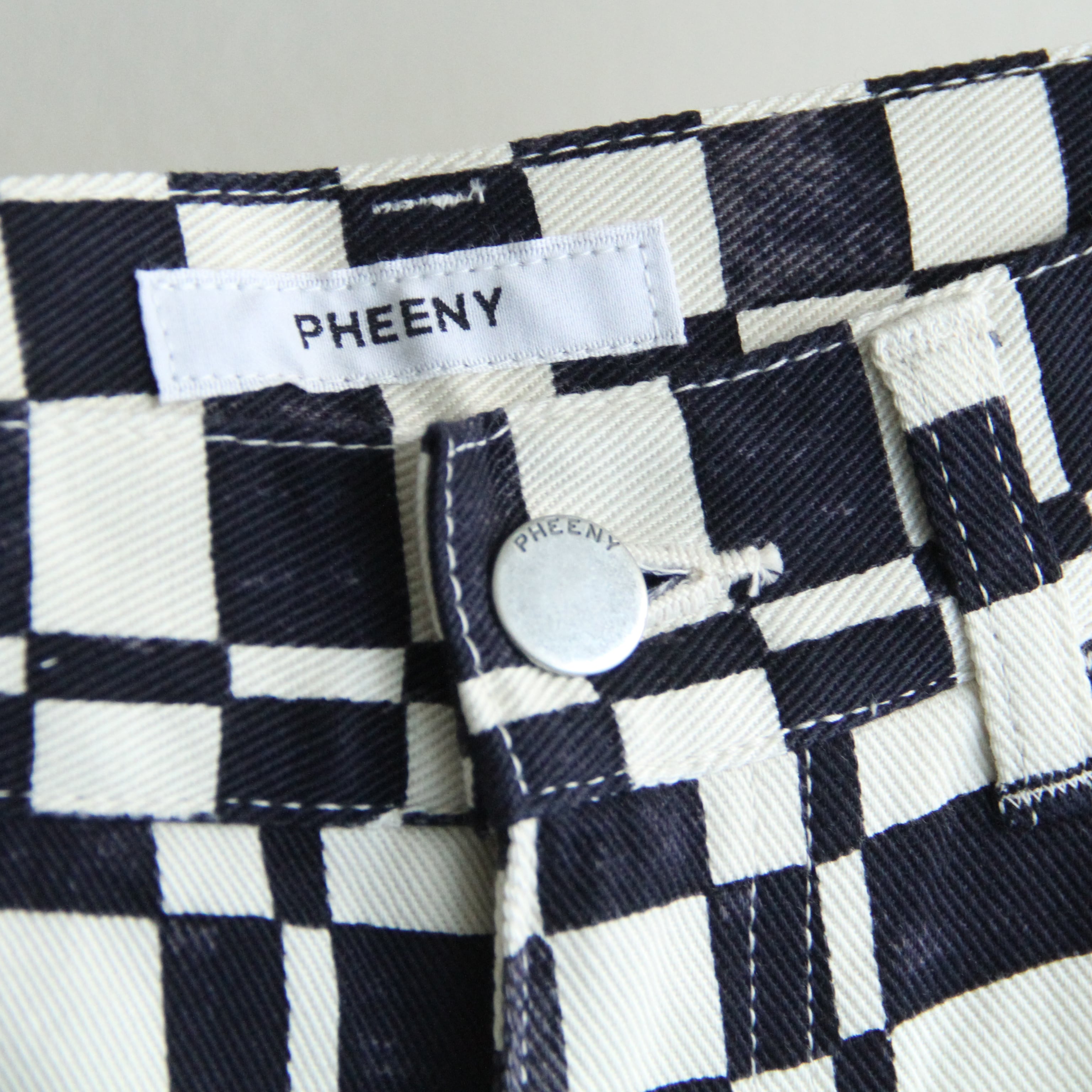 PHEENY Checkered high waist wide pants | Terminal