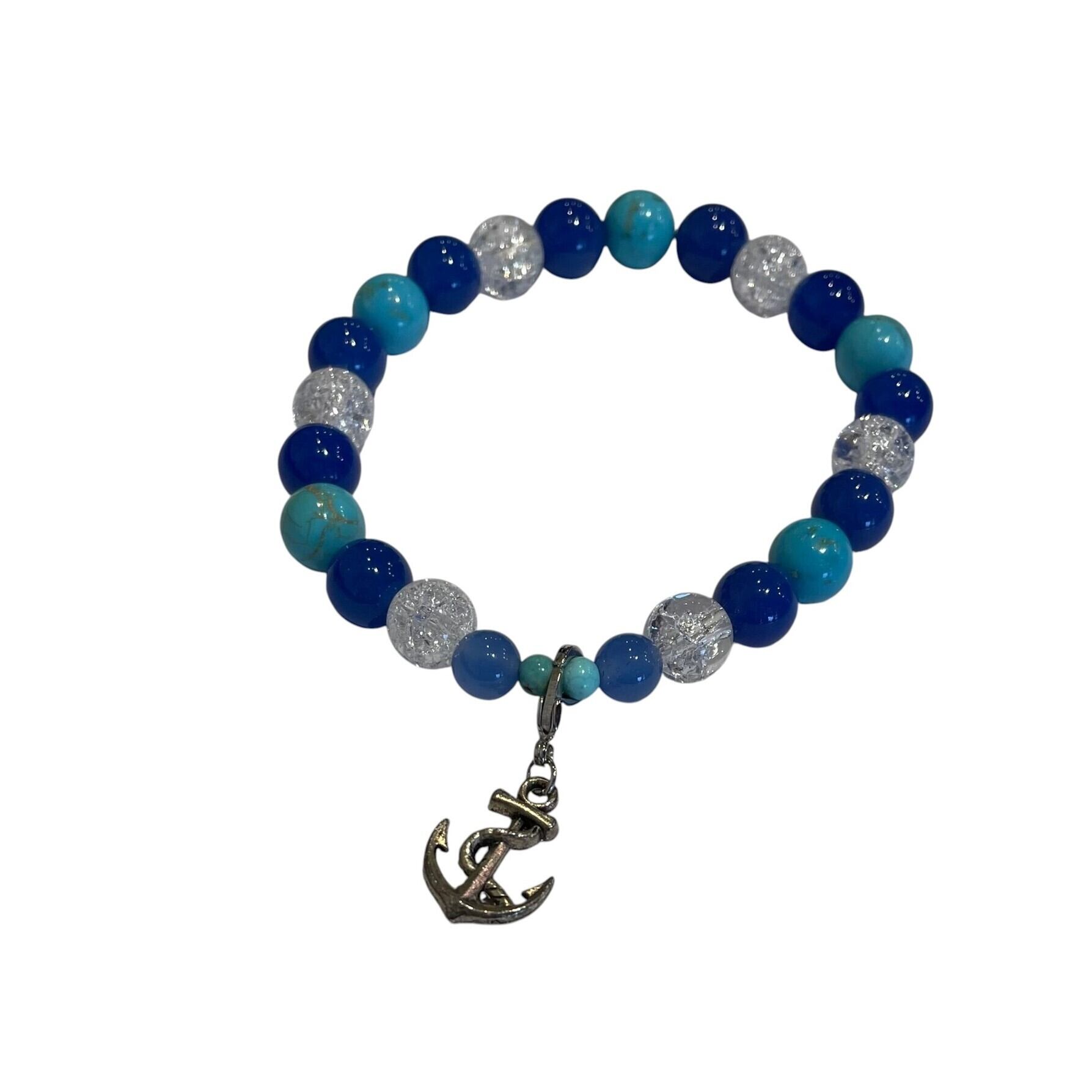 天然石ブレスレット アンカー・ブルーカルセドニー