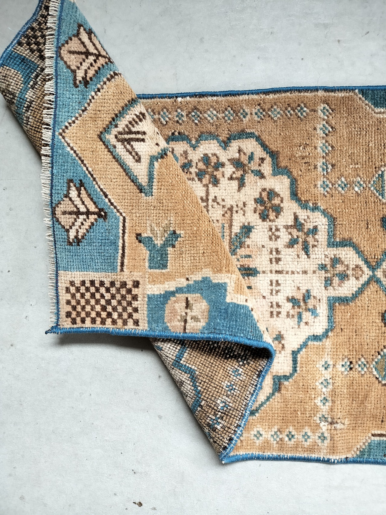 Turkish small rug 88✕45cm No.416