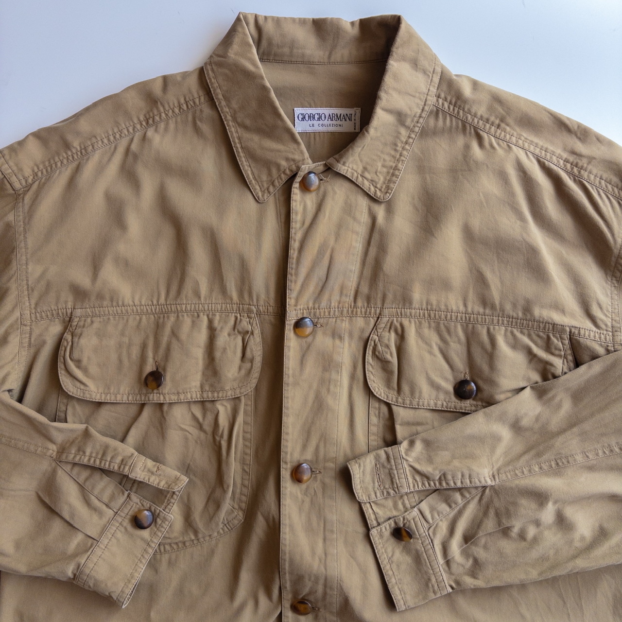 GIORGIO ARMANI LE COLLEZIONI Big Pocket Cotton Twill Shirt