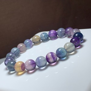 13.透明度高☆美グラデーションフローライト・ブレスレット