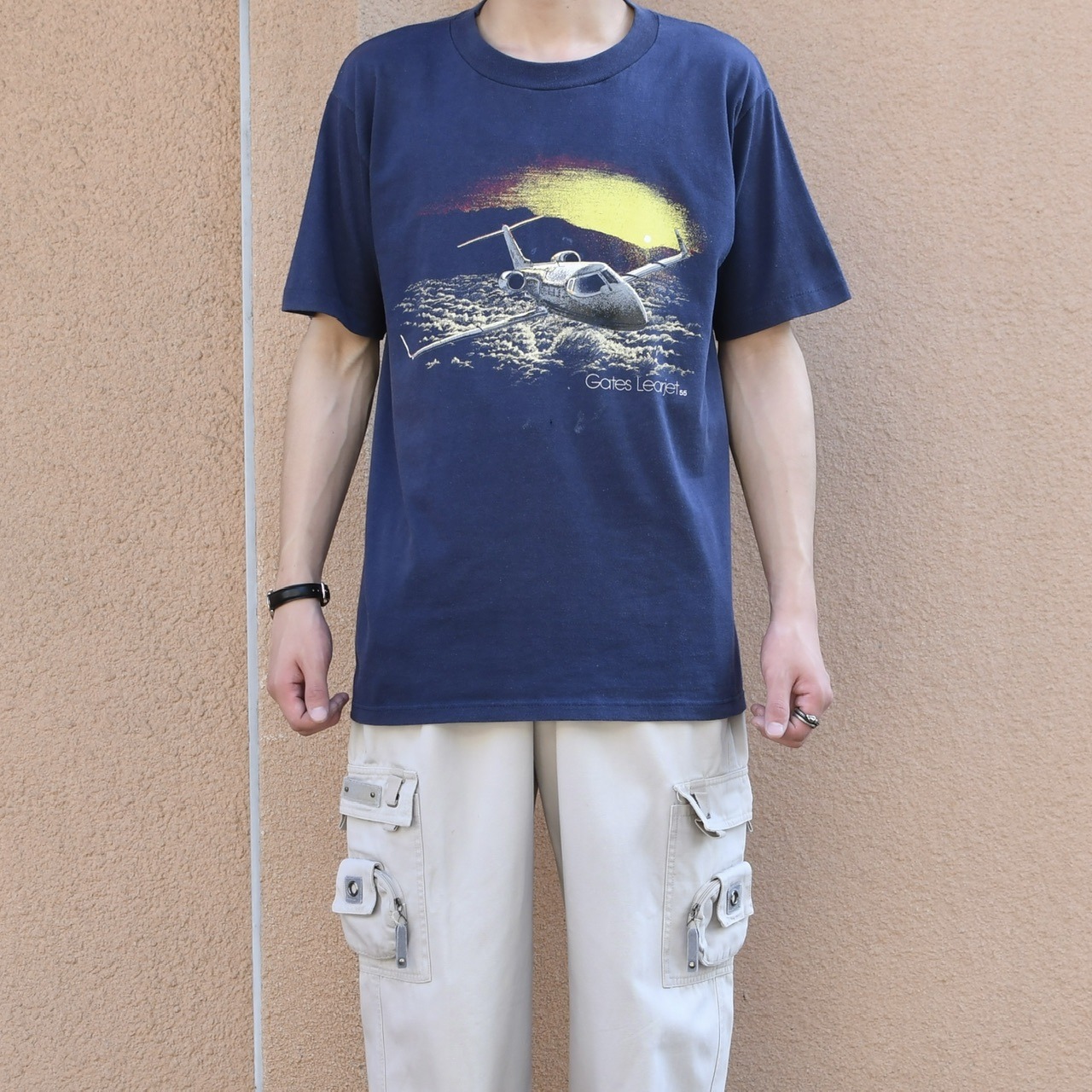 90's fade Gates Learjet55 print tee