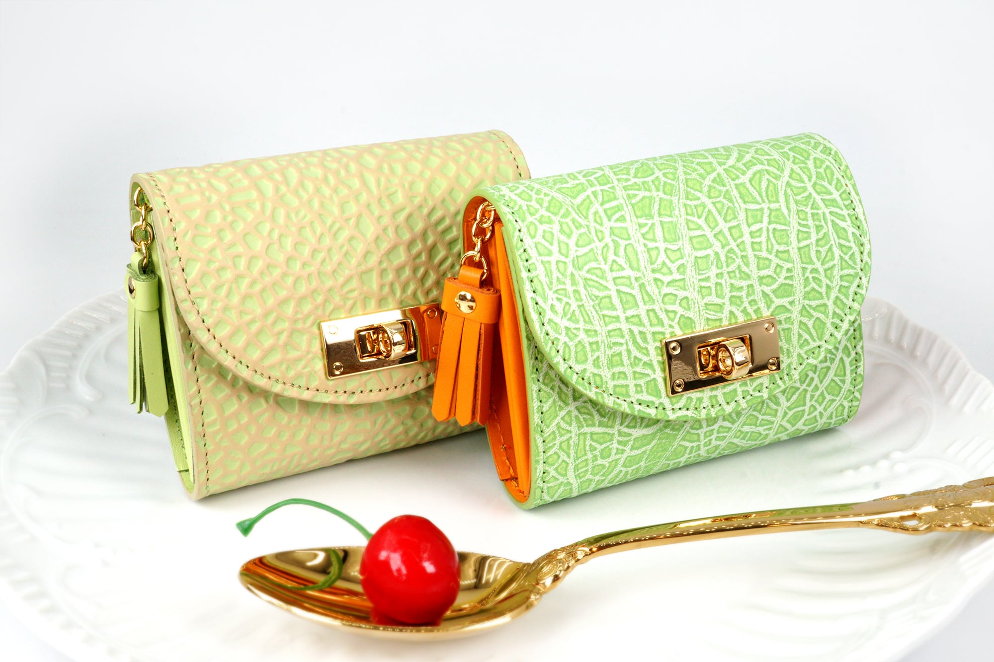 メロンなコンパクト財布／赤肉・青肉（ヒネリ金具タイプ） | EARL 