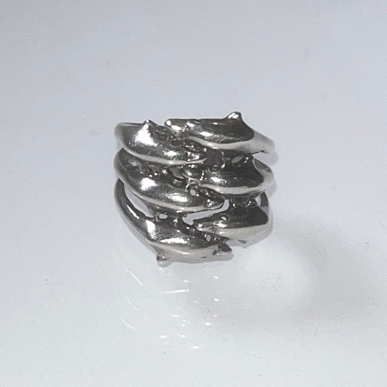vintage silver dolphin ring