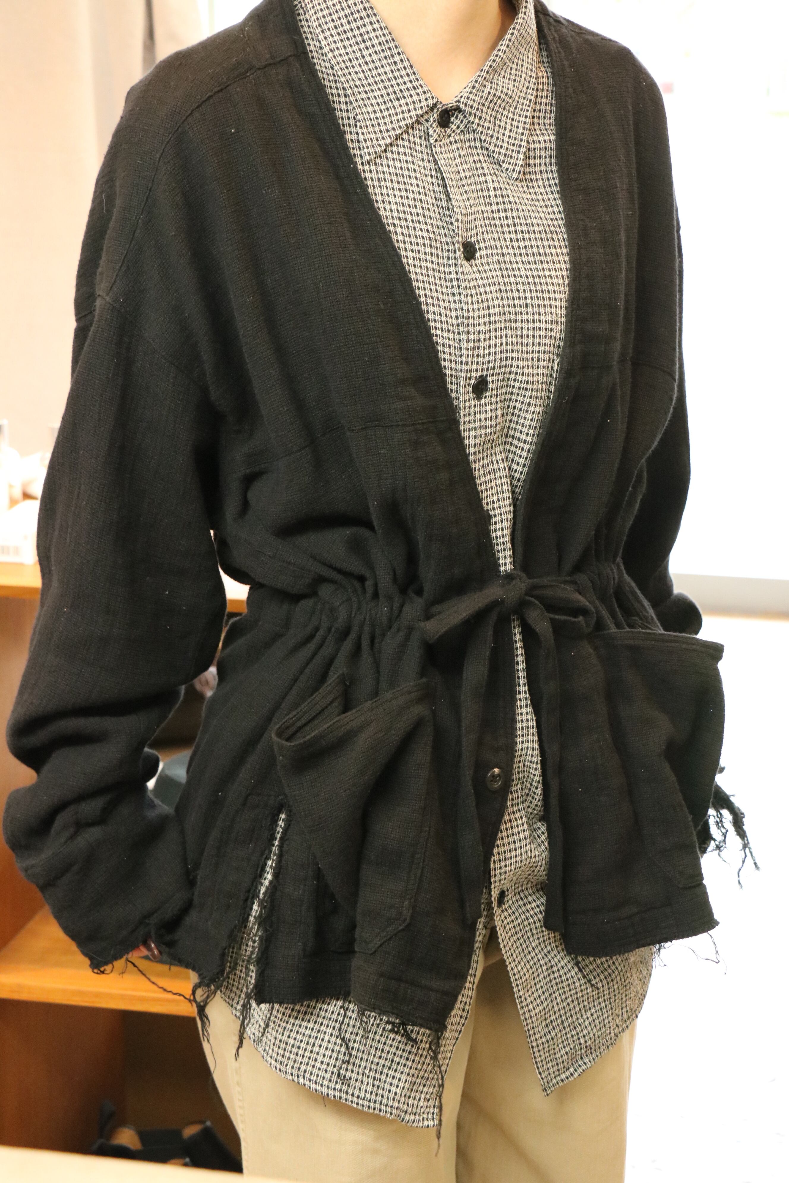 Ancellm - PANAMA COLLAR LESS SHIRT JACKET - / ANC-SH51