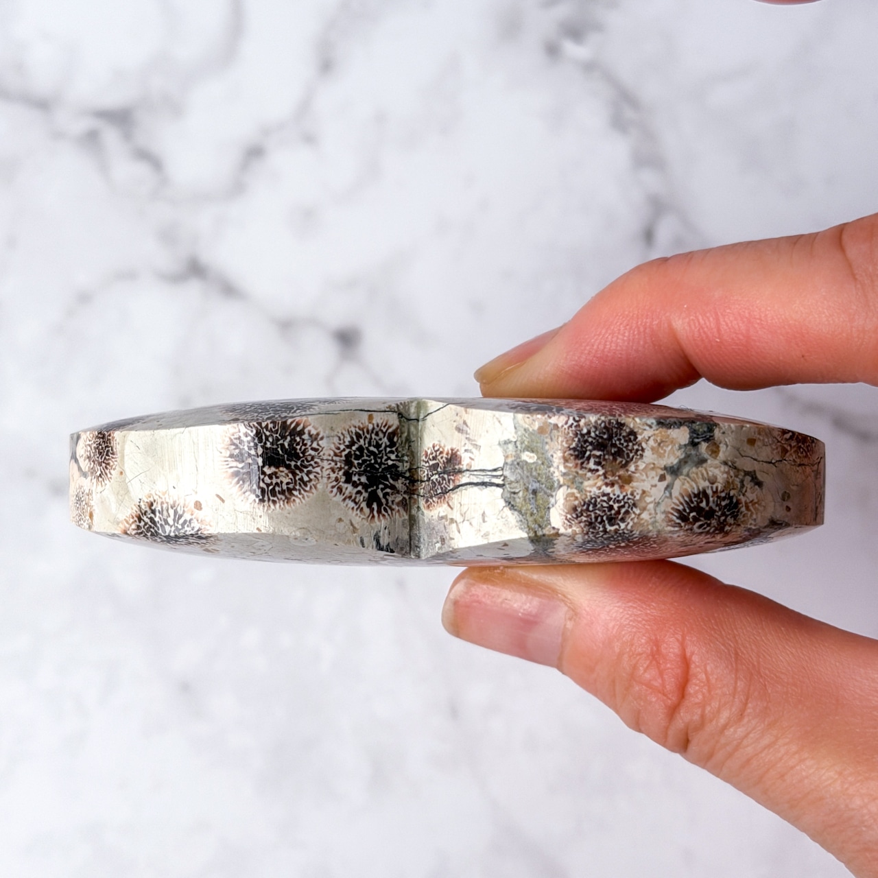 グリーンフラワージャスパー(グリーンチェリーブロッサムジャスパー) ハート * Jasper * 天然石