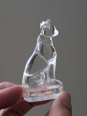 ✦予約限定商品✦ クリアクォーツ ⭓ スフィンクス猫【古代エジプト・猫神バステト】 ⭔ ブラジル産　☆PIKALife オリジナル・オーダー製作　