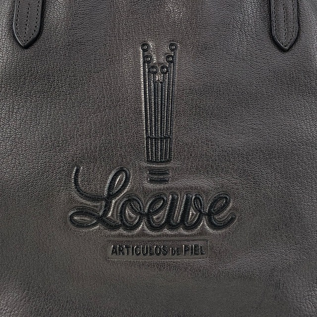 LOEWE ロエベ トートバッグ ブロンズ ロゴ レザー vintage ヴィンテージ オールド s8wfig