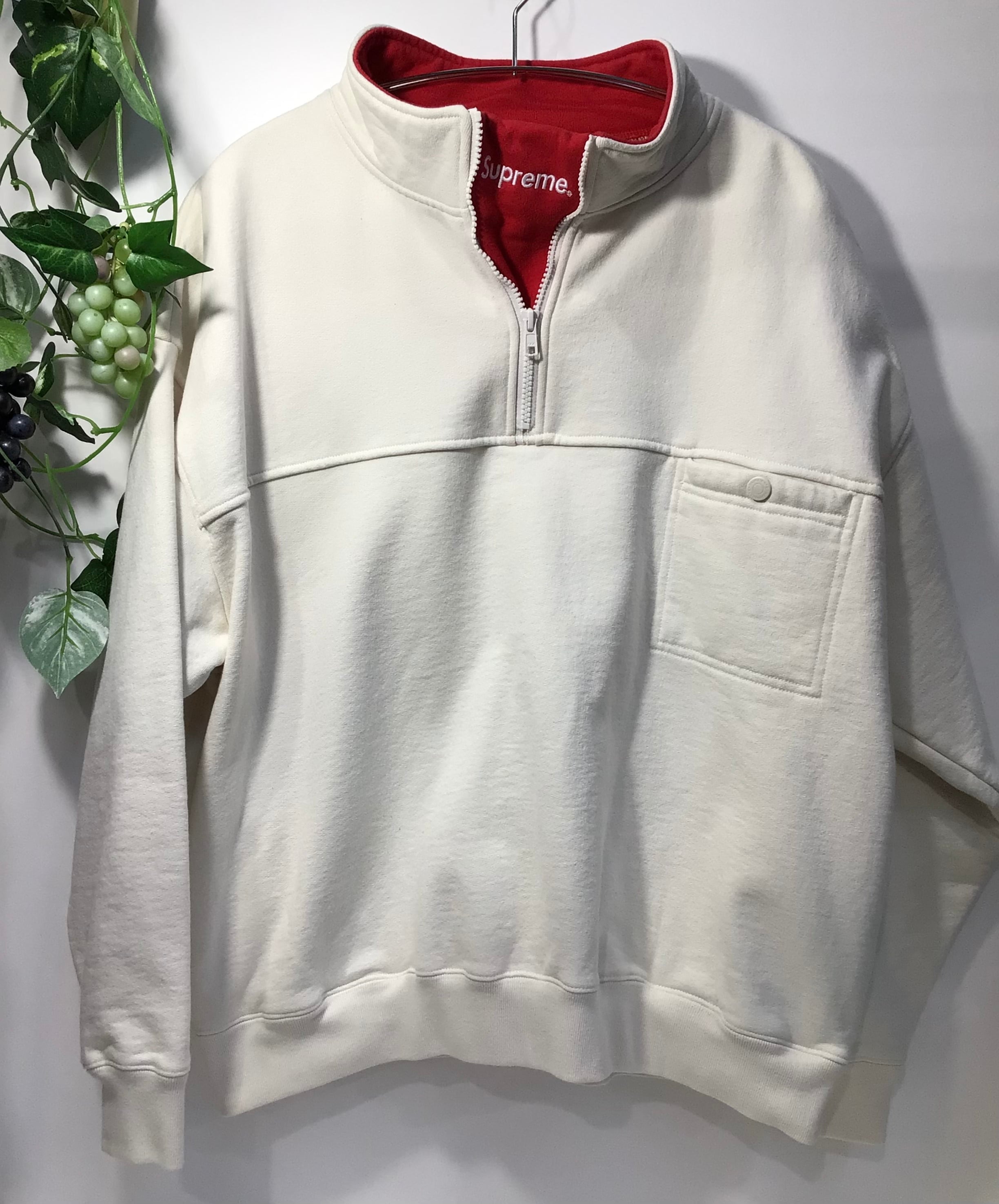 トップス Supreme 22AW WASHED HALF ZIP PULLOVER Supreme 22AW washed Halfzip pullover | Choose Clothes Caravan