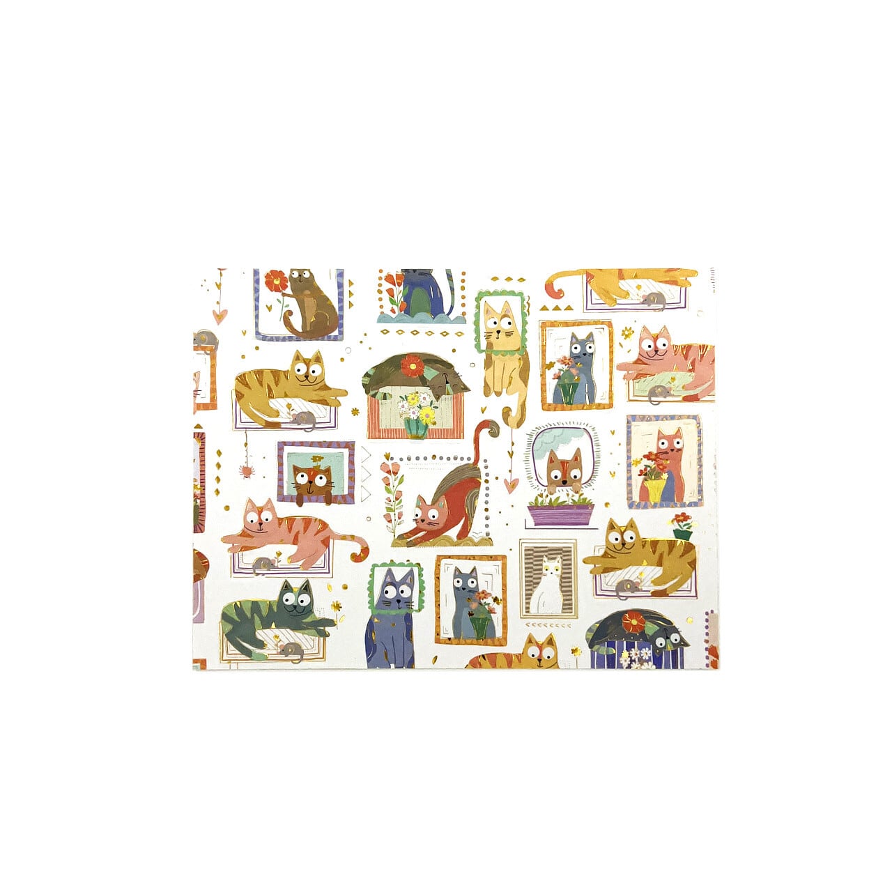 【デザインペーパーシール】窓際のネコ〜キャットモチーフ