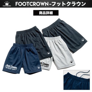 フットクラウン シンプルデザイン長袖プラクティスシャツ&パンツ 上下セット "ブラッシュロゴタイプ"