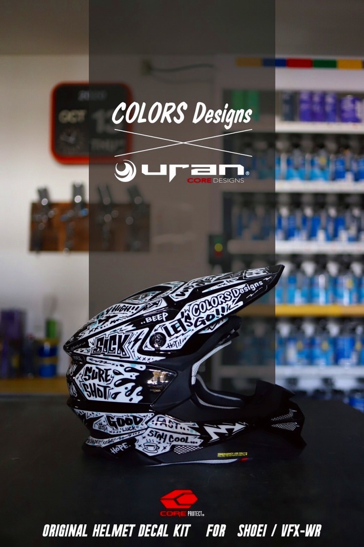 VFX-WR用 ヘルメットデカールキット【タイプB】 | COLORS Designs