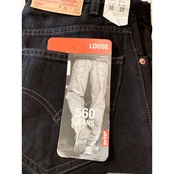 01s "DEAD STOCK" Levi’s 560-0260 BLACK DENIM Size W30L32