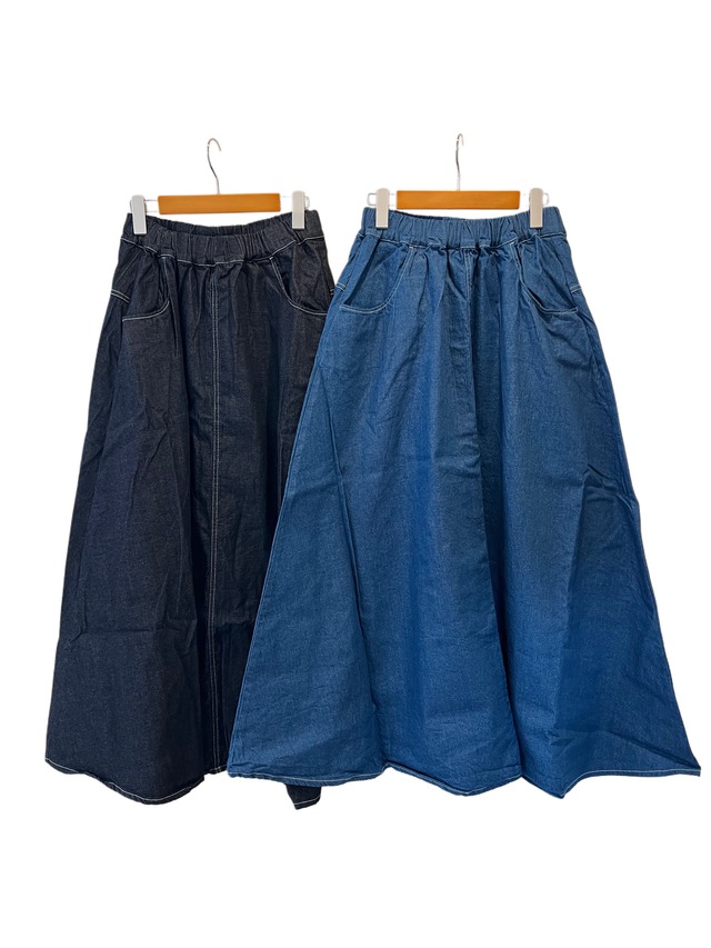 [NARU]8ozムラデニム ノッポスカート