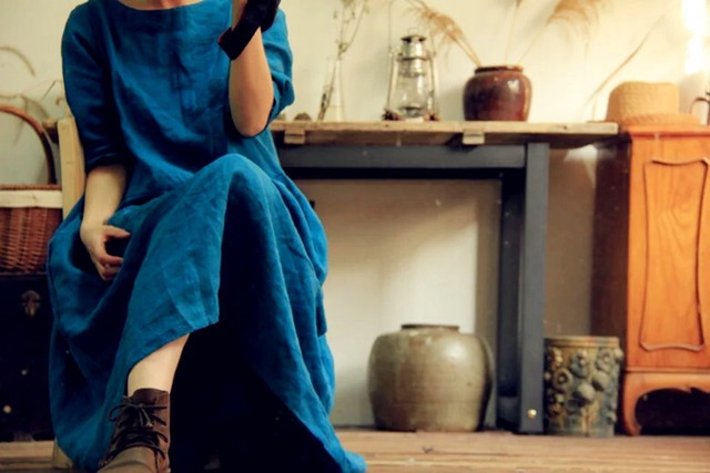 ロングスカート ルーズカジュアルドレス サマー 夏物 Yiranxuaディースワード11981590853