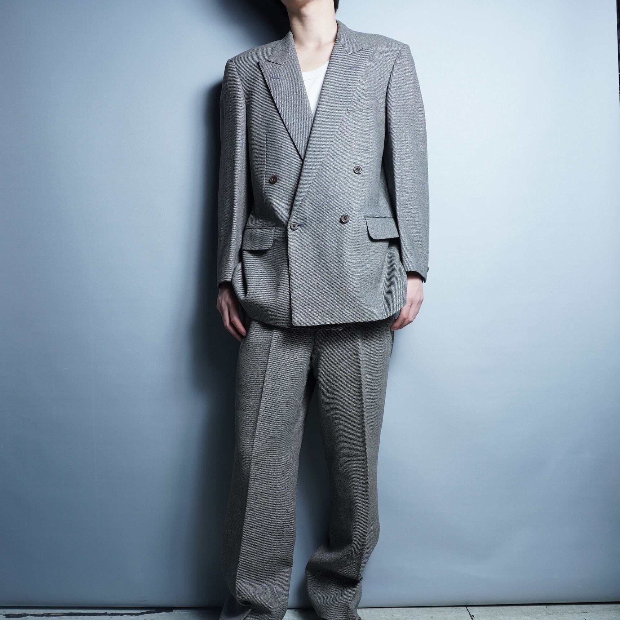 BURBERRY】バーバリー “WOOL100%”ダブルセットアップ:スーツ BURBERRY】バーバリー “WOOL100%”ダブルセットアップ:スーツ