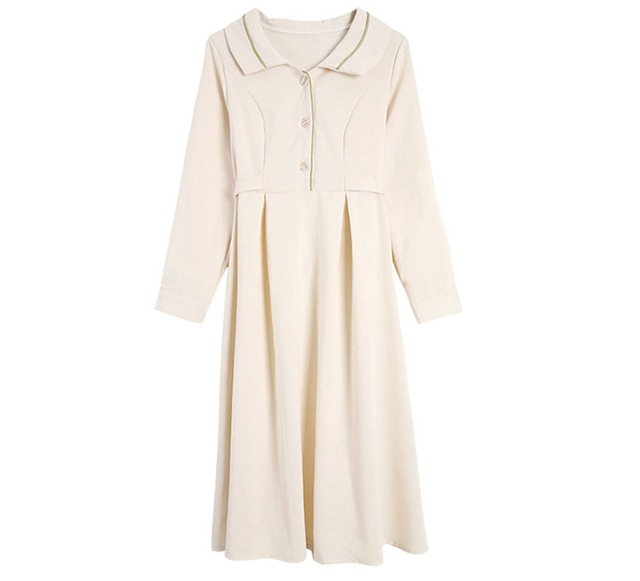 初秋新規商品 爽やかお洒落ガール フレンチ ゆったりする 百掛け ワンビース カレッジ風 ロングスカート