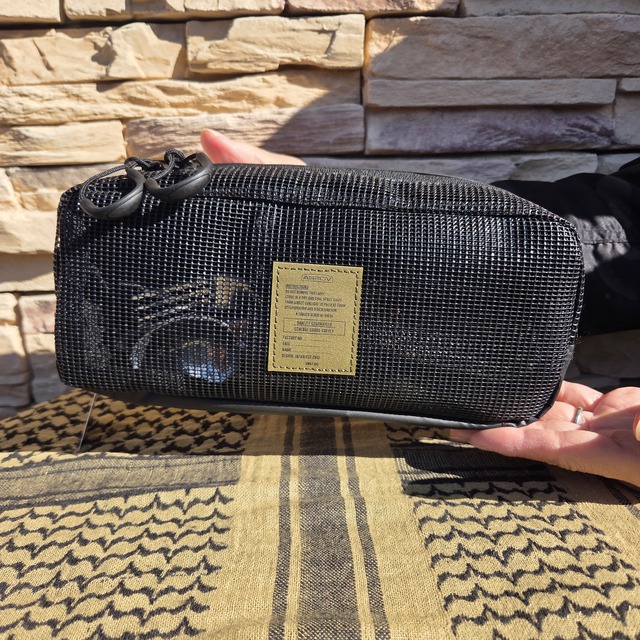 【AS2OV アッソブ】 NYLON POLYCARBONATE MESH POUCH メッシュポーチ 〈商品番号 382203〉※ブラック