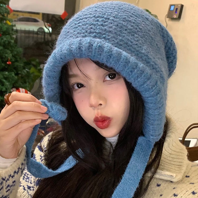 Shushutong リボン ニット帽バラクラバ ⑤ SHUSHUTONG リボン付き