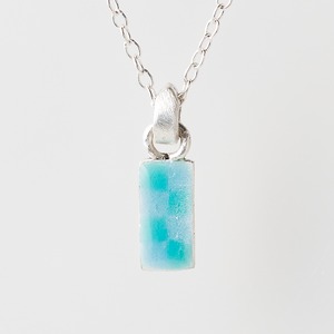 CHECK aqua - necklace -