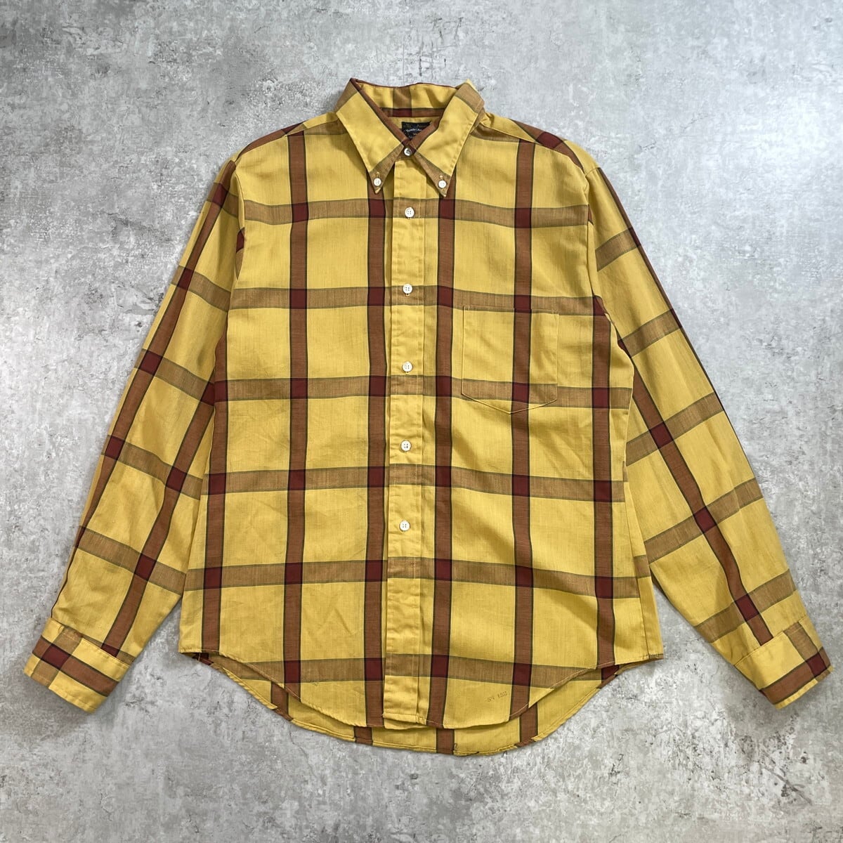 60年代 TOWNCRAFT タウンクラフト チェックシャツ メンズM 古着 60s