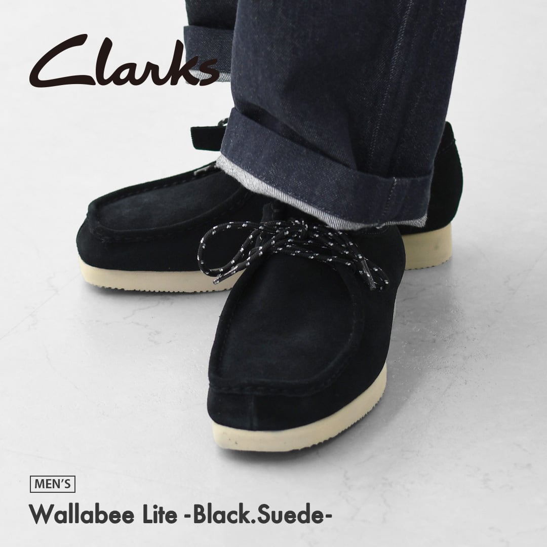Clarks [クラークス正規販売店] Wallabee Lite-Black.Suede- [26327582