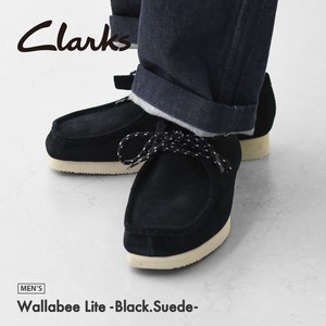 Clarks [クラークス正規販売店] Wallabee Lite-Black.Suede- [26327582] ワラビーライト-ブラックシェード-・スエードローファー・メンズローファー・スエード・EVAソール・モカシン・メープル・カジュアル・MEN'S [2026AW]