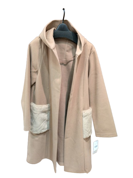 31501 ポケットファー トッパーコート /キャメル