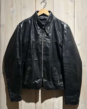 【a.k.a.C.a.k.a vintage】70's “Brooks Leather” Rare Model Vintage Zip Up Leather Jacket
