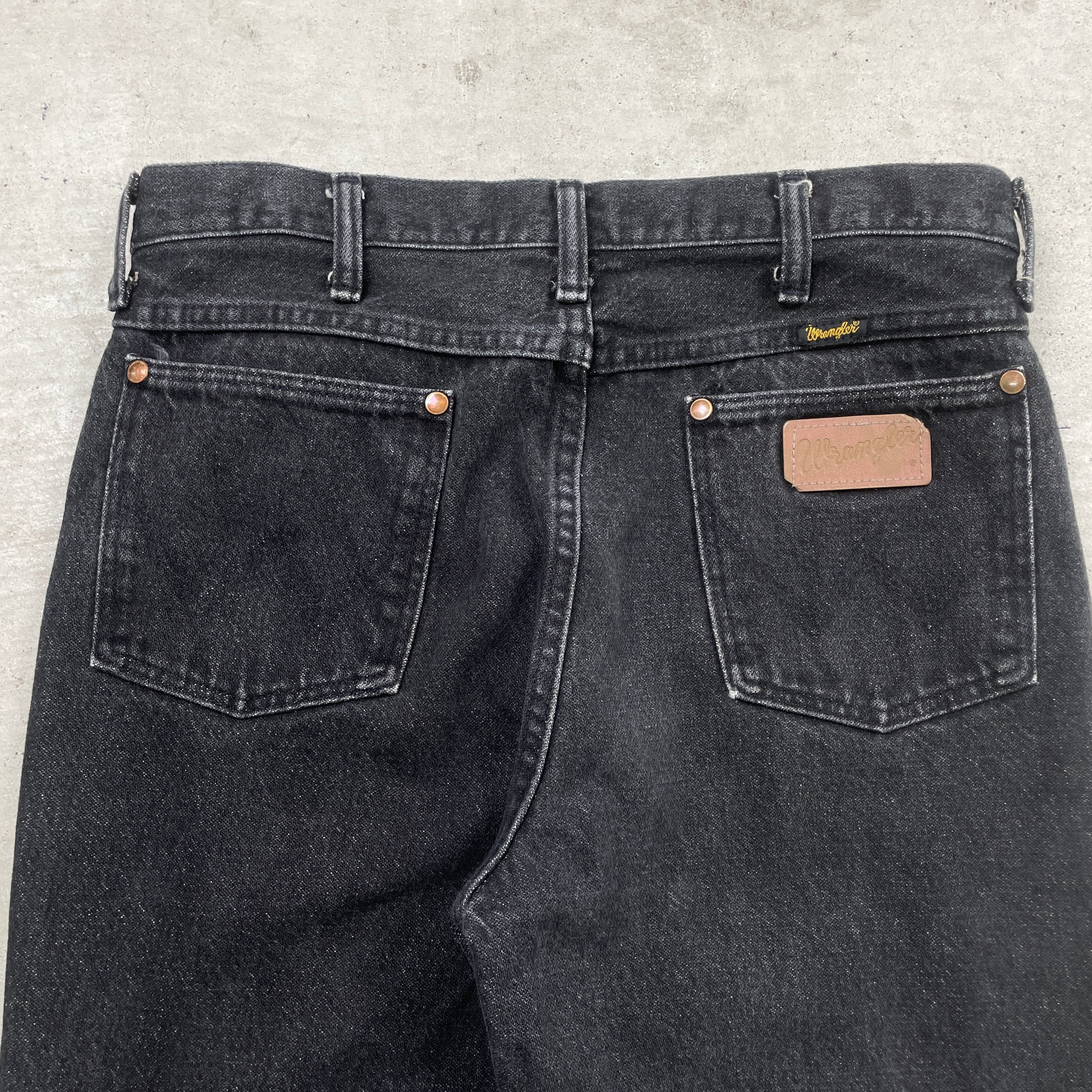 90年代 USA製 Wrangler ラングラー ブラックデニムパンツ 先染め