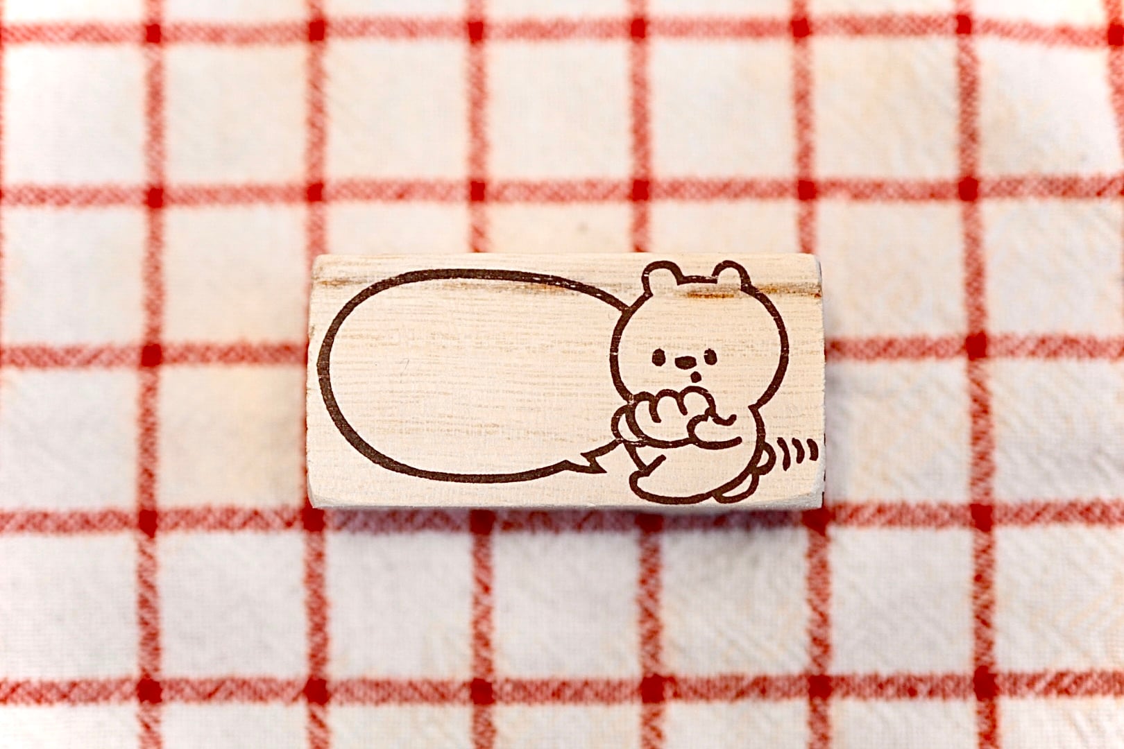 文字が書ける持ち運びのしろくまさん〈消しゴムはんこ〉 | こじまの