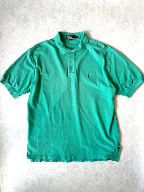 90s Polo by Ralph Lauren ポロ ラルフローレン ポニー刺繍 鹿の子 ポロシャツ グリーン