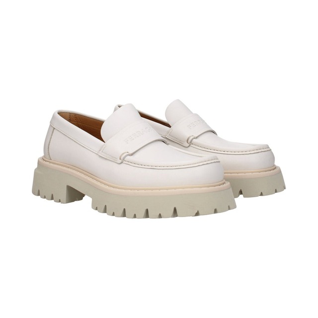 FERRAGAMO フェラガモ メンズ ローファー レザー ベージュ