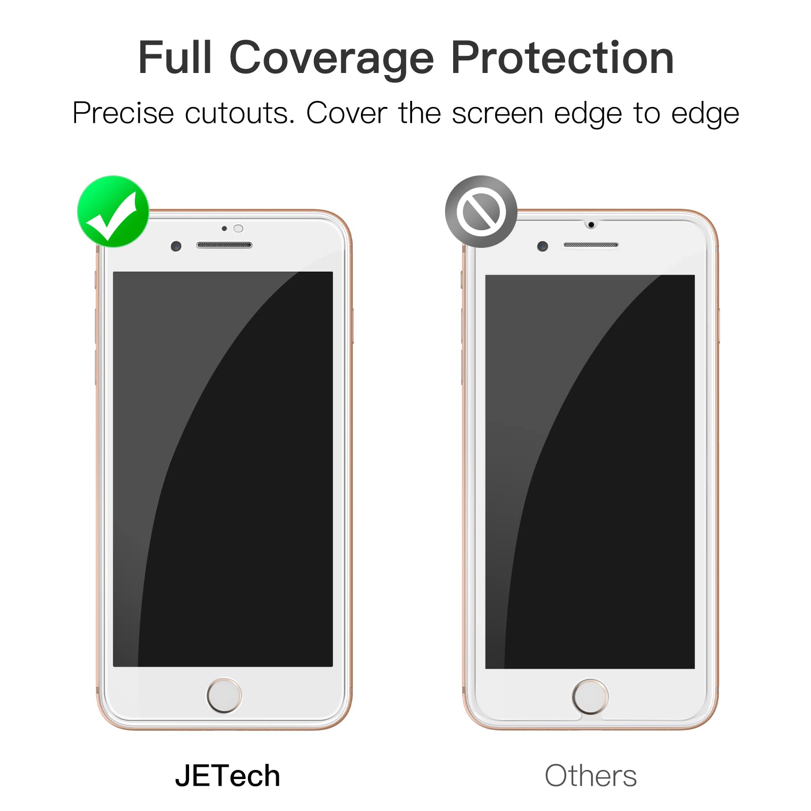 JEDirect iPhone se3/iPhone se2/iPhone 8/7 (4.7インチ用) 全面保護