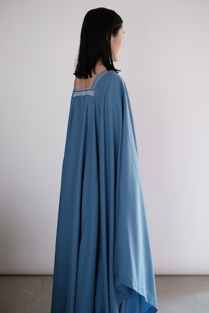 VINTAGE / Triangle Cutting Front Hem Short Kaftan Long Dress