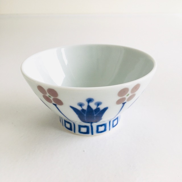 皐月窯　くらわんか茶碗　チューリップ