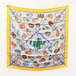 HERMES 美品　エルメス　カレ70　JOCKEY　騎手　オレンジ　シルク　スカーフ 21-2548