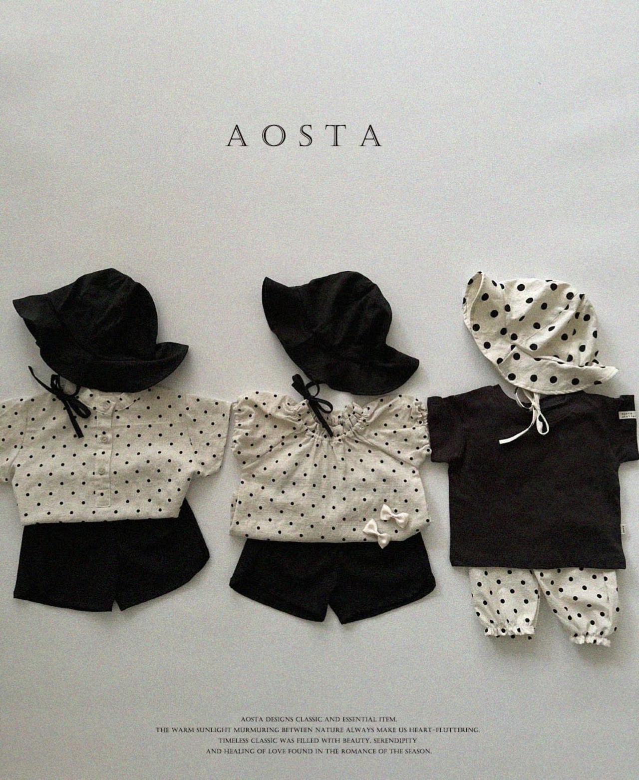 【Aosta】サマージョガーパンツ 70~115cm ブラックドット 240511 - 7