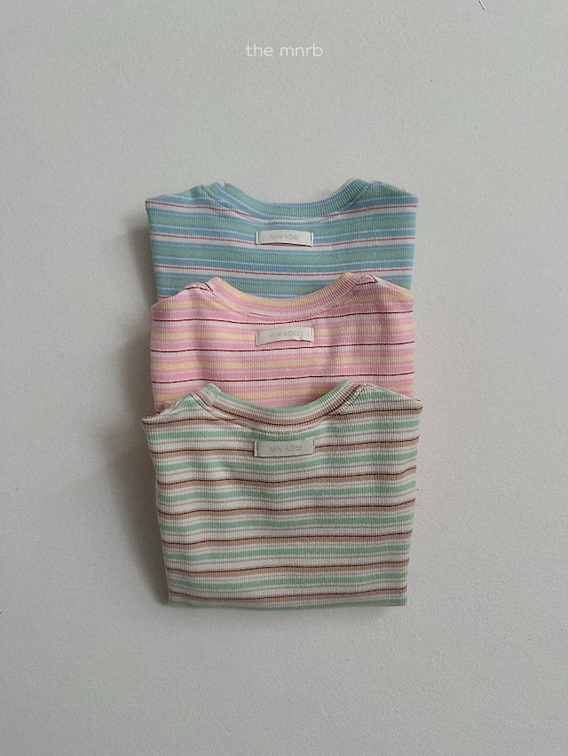 【取寄】minirobe|kiki stripe short sleeve tee|キキボーダー半袖T|S-XL|10m-4y|26 summer