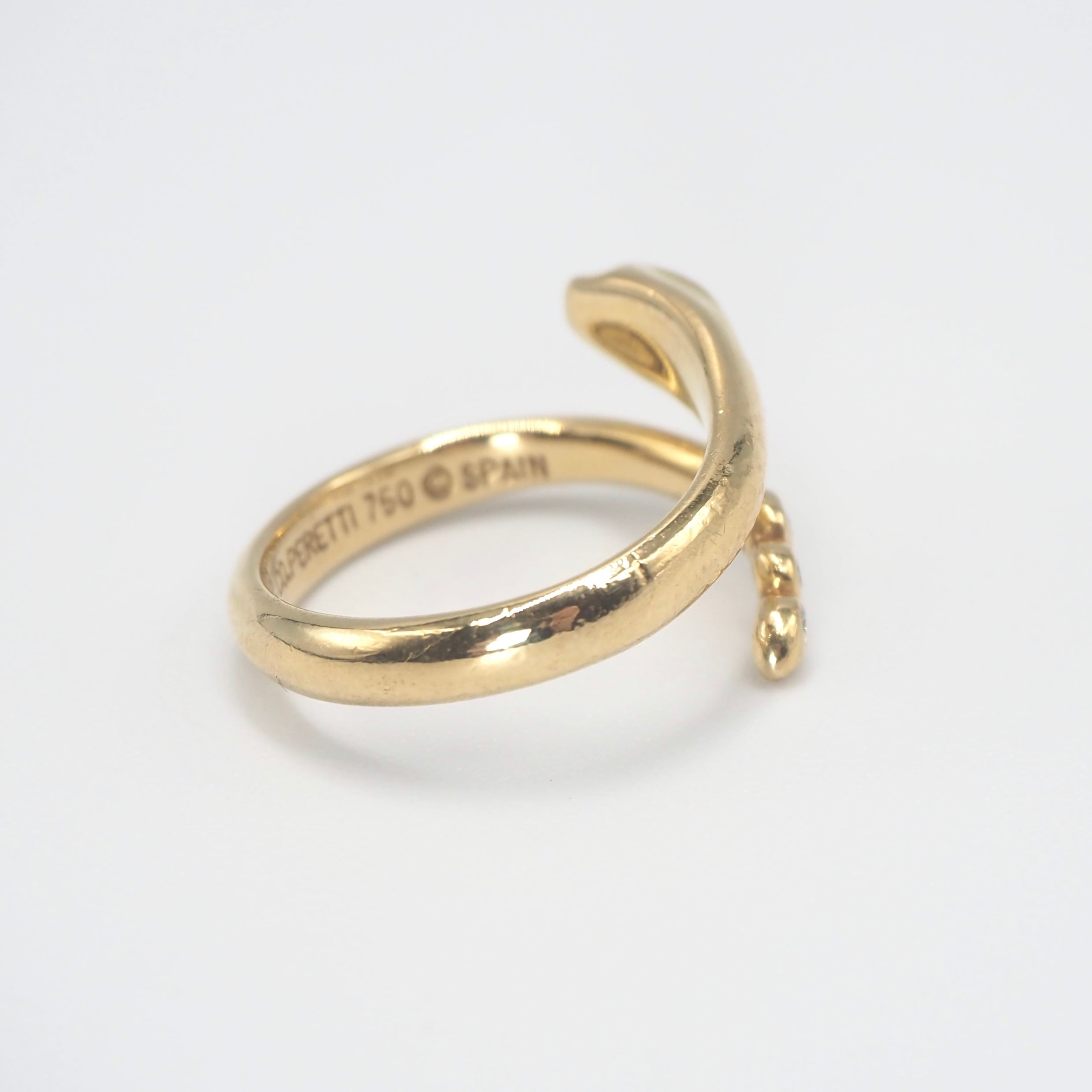 現行品】Tiffany&Co. 約7号 エルサペレッティ スネーク リング K18