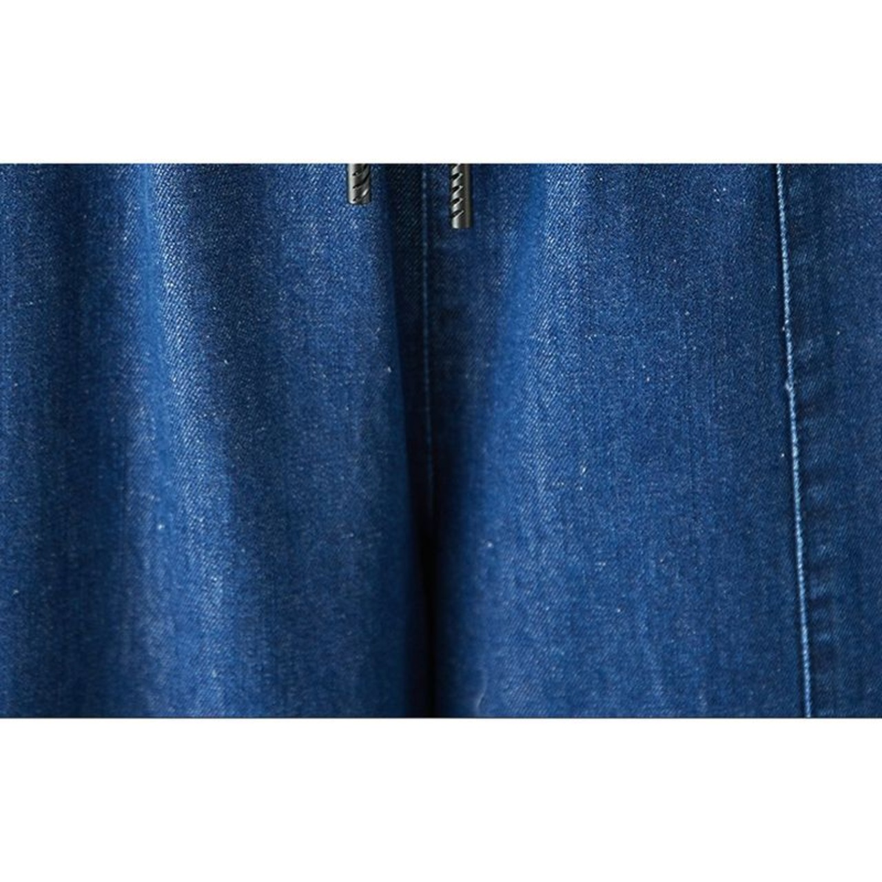 花柄切替デザイン デニム パンツ  00196