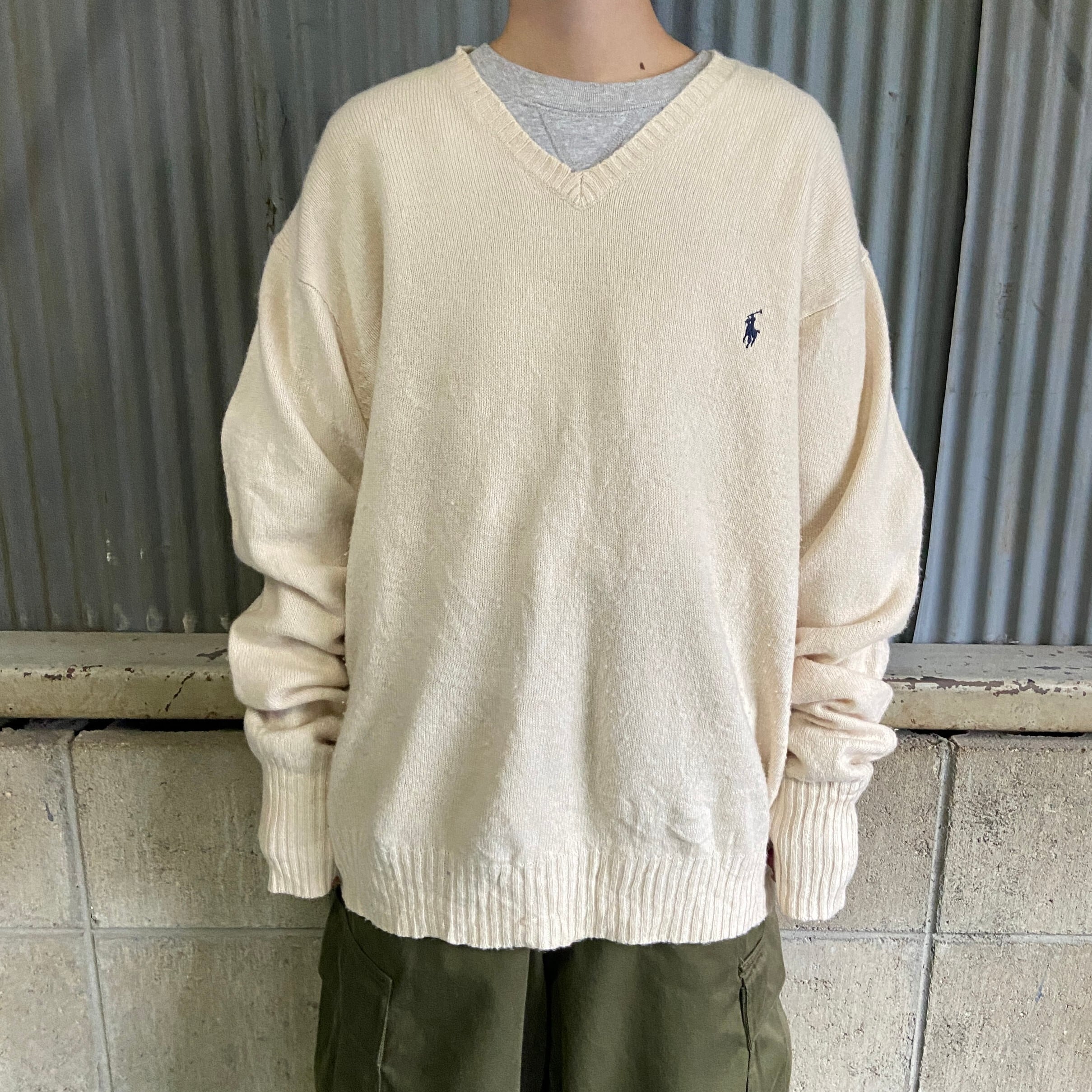 Polo by Ralph Lauren オールドラルフローレン Vネック ウールニット 