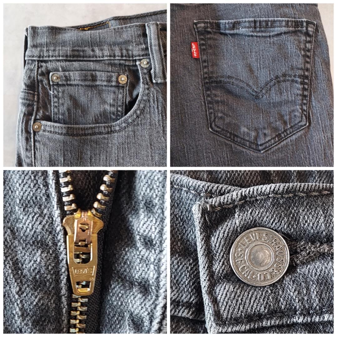 リーバイス569 Levis W34 ブラックデニム 黒 ヒゲ 古着 15357 リーバイス569 Levis W34 ブラックデニム 黒 ヒゲ 古着 15357