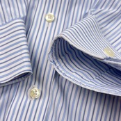 Brooks Brothers ブルックスブラザーズ REGENT NON-IRON ストライプ BD ボタンダウン 長袖 ワイシャツ ドレスシャツ 15 1/2-31/ブルー×ホワイト系 メンズ