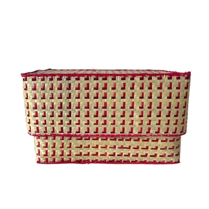 Rectangular colourful basket M w26.5cm×16cm×h15cm四角カラフル蓋付き収納かご