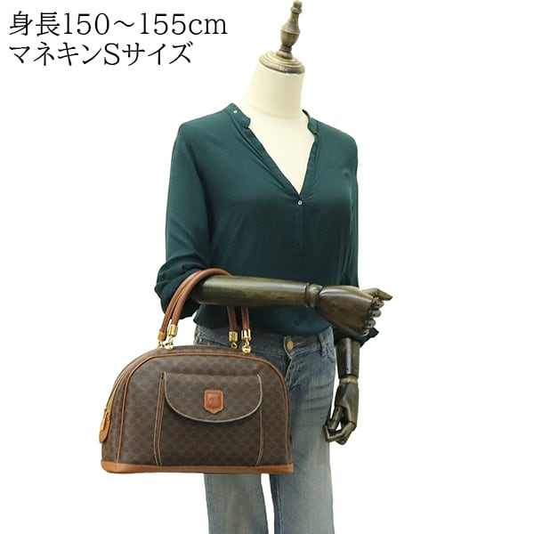 Vintage CELINE セリーヌ ハンドバッグ マカダム PVCキャンバス レザー Vintage CELINE セリーヌ ハンドバッグ マカダム PVCキャンバス レザー