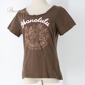 フラダンス 衣装 まとめ売り 全3点 セット トップス Tシャツ アロハスタンダード マウナロア 茶 黄 黒 花柄 ティアレ柄 ハワイアンプリント 練習 レッスン 伸縮 ALOHA STANDARDS Maunaloa ブラック系 ブラウン系 イエロー系